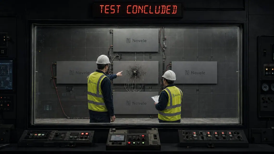 Novele EnergyBoard Completes Large-Scale Fire Testing Based on UL 9540A 6th Edition